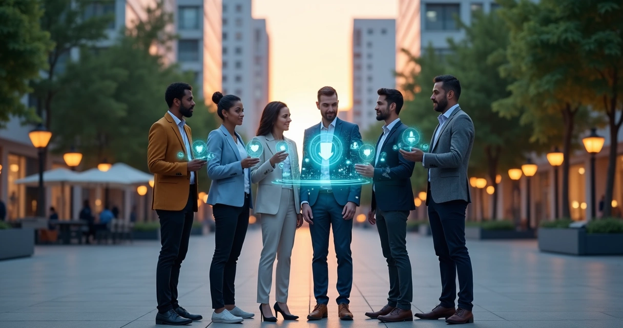 Diverse group and transparent interfaces forming a circle of trust 