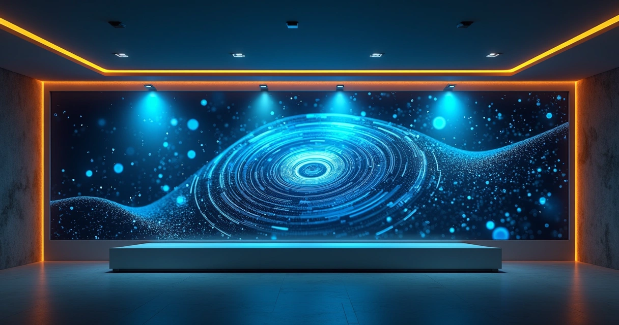 Painel digital exibindo integração entre backup local e nuvem 