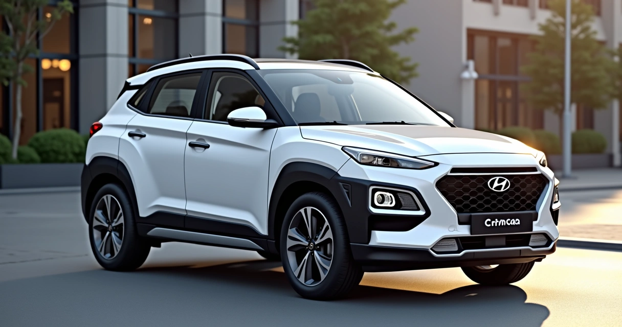 Hyundai Creta 2026 Comfort Safety branco estacionado em ambiente urbano com iluminação natural e detalhes visíveis da carroceria e rodas de liga leve 