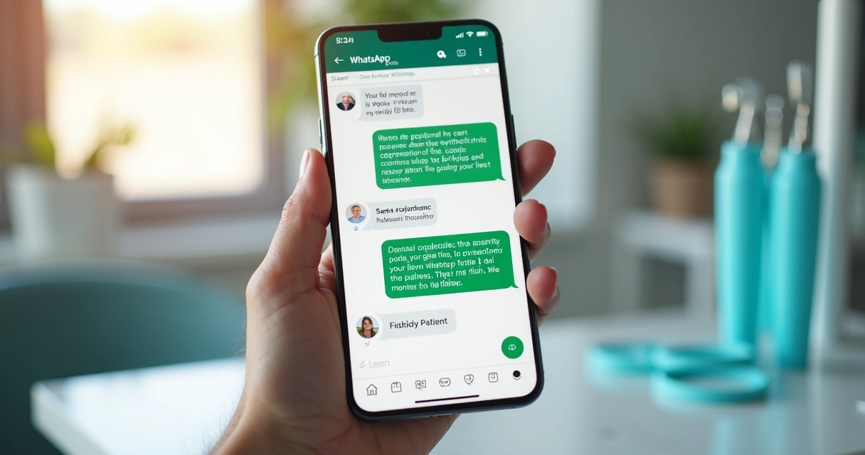 IA respondendo mensagens no WhatsApp para agendar consulta em clínica odontológica 