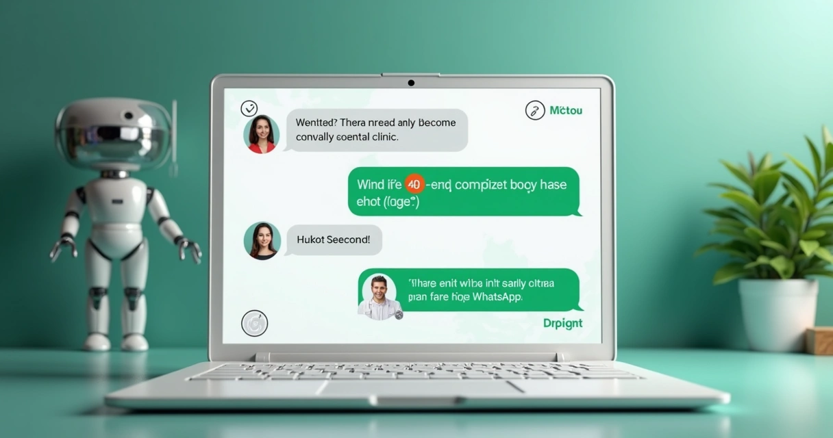 Interface de atendimento automático por IA em WhatsApp de clínica odontológica 