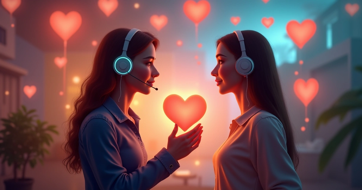 Representação de empatia no atendimento usando IA 