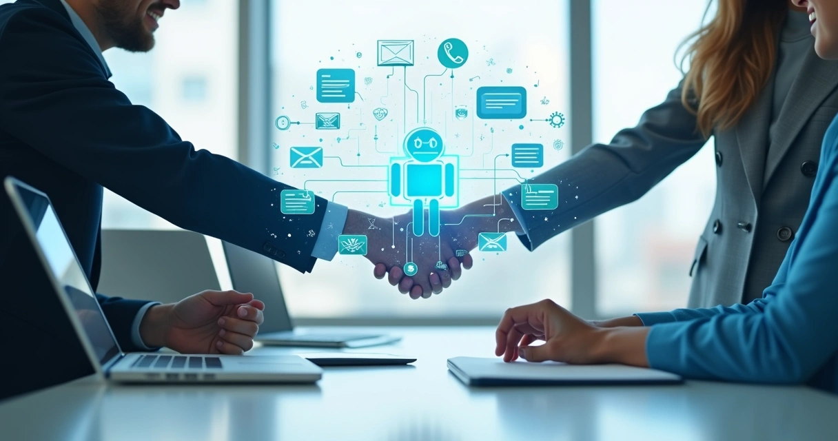 Interação de IA com humanos via múltiplos canais centralizados 