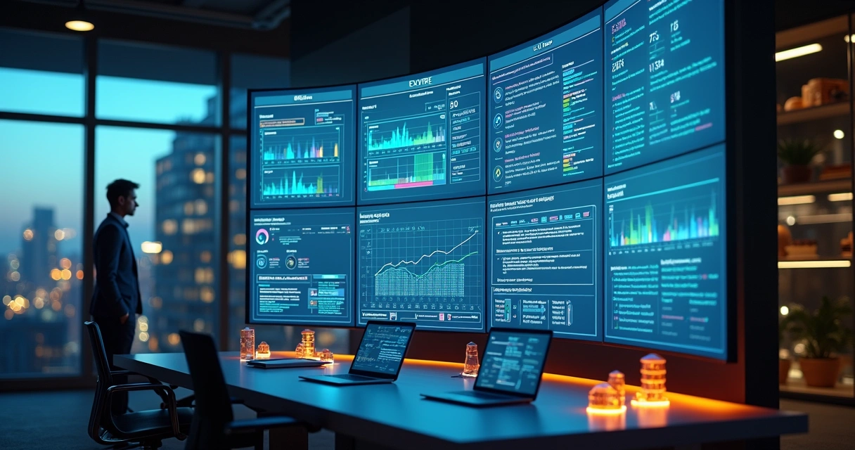 Gestor imobiliário observa pontuações automáticas de conversas comerciais em painel de IA 