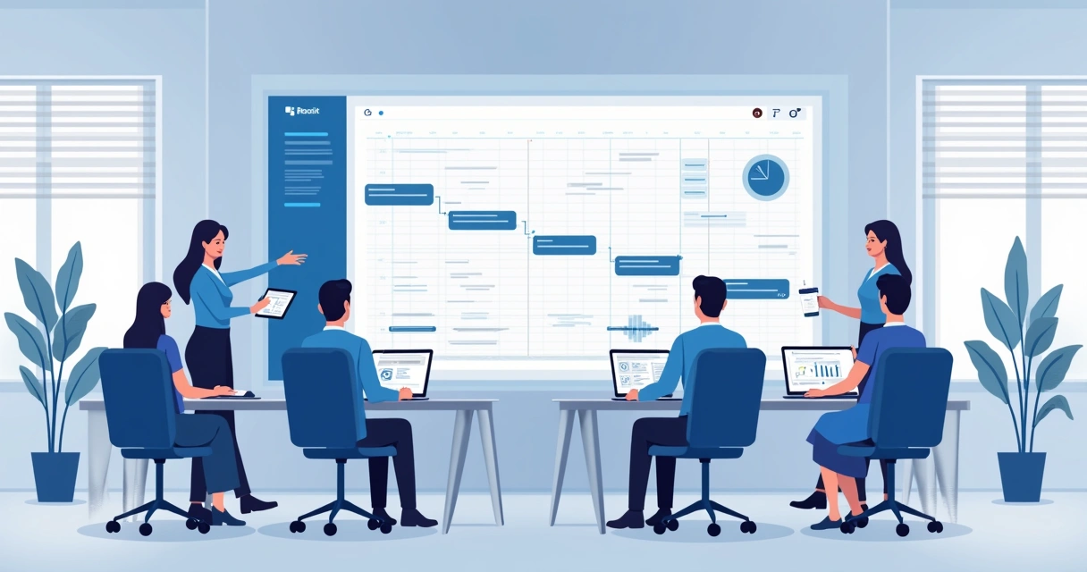 Fluxo digital mostrando automação de tarefas por IA em ambiente de trabalho 