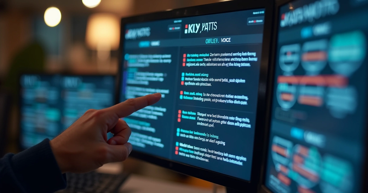 Tela de computador mostrando comparativo de padrões de escrita 
