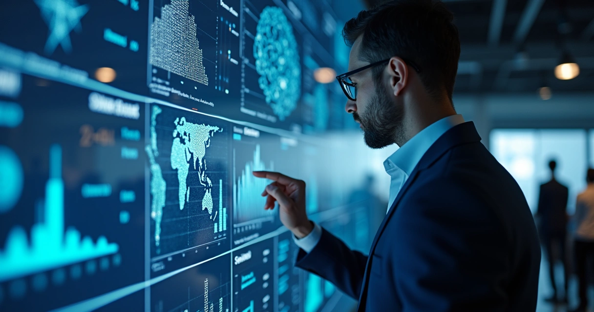 Integração de inteligência artificial com CRM em tela digital 