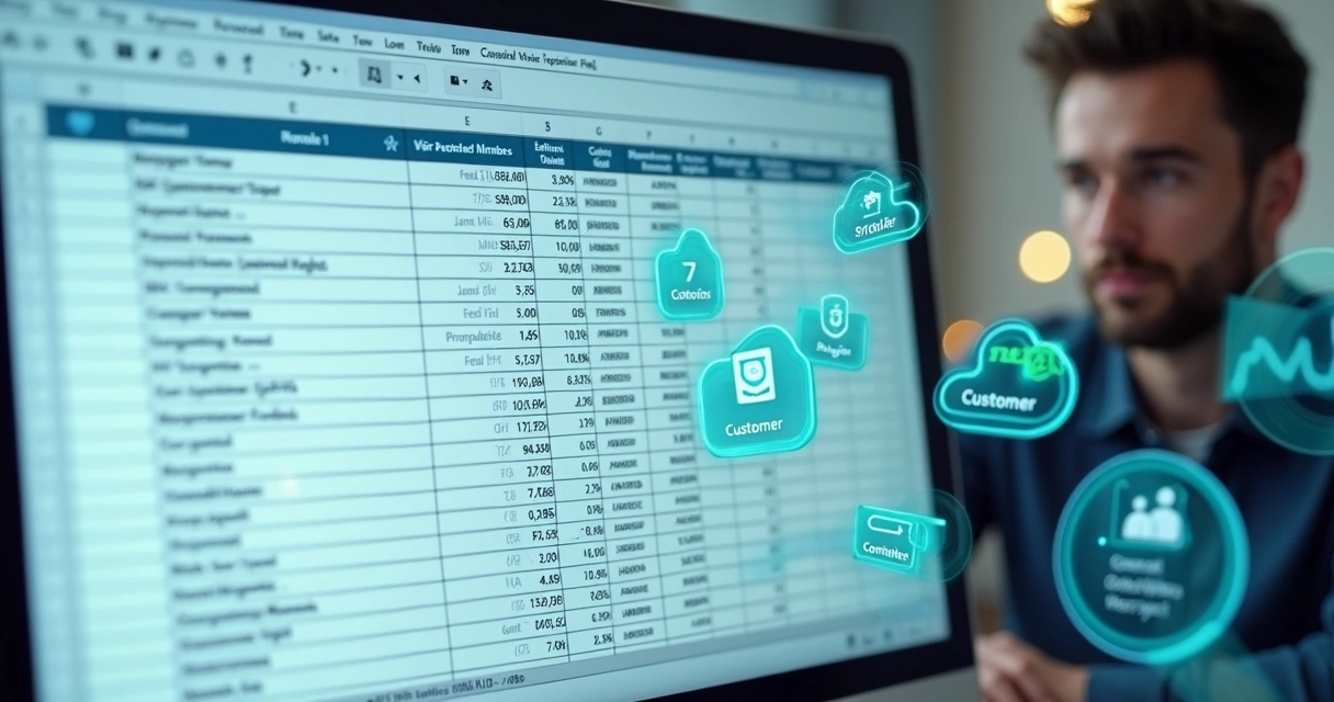 Planilha sendo enriquecida por IA com informações de clientes 