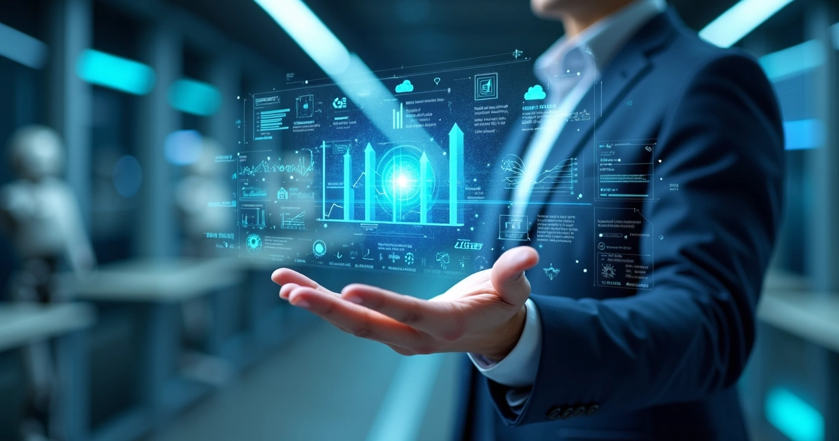 Painel de IA controlando informações de empresa 