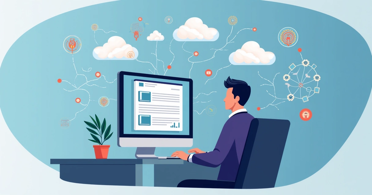 Inteligência artificial ajudando líder a criar conteúdo LinkedIn 