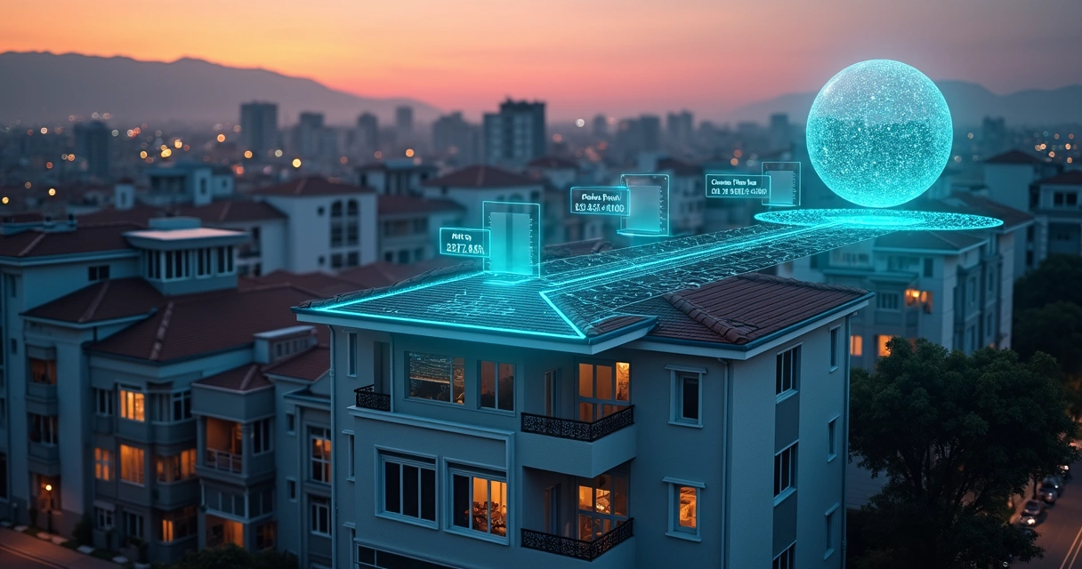 Mapa urbano com prédios destacados por IA indicando imóveis subvalorizados 