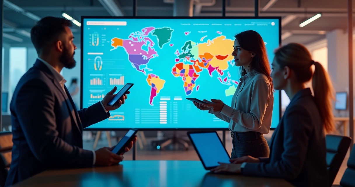 Equipe de RH usando inteligência artificial para análise comportamental 