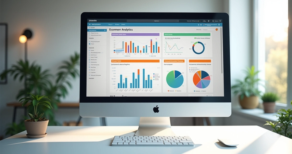Dashboard de IA monitorando dados de e-commerce 
