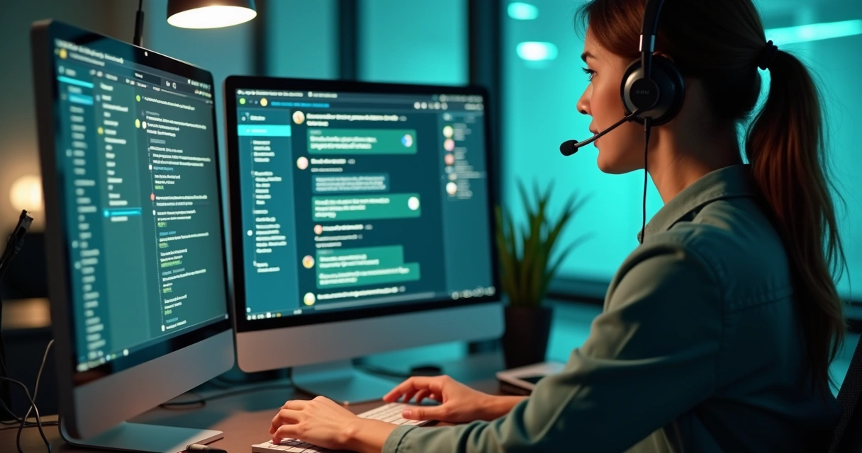 Agente usando IA no atendimento via WhatsApp em central digital