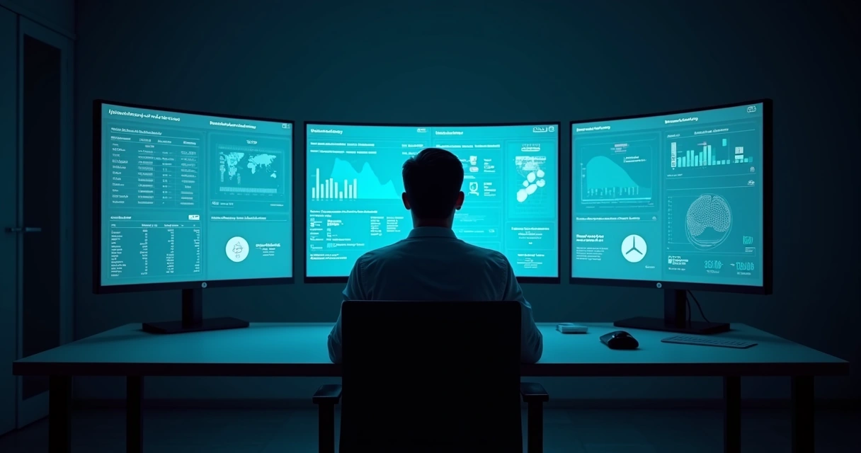 Painel digital de IA nutricional exibindo dados de pacientes com foco em segurança e privacidade 