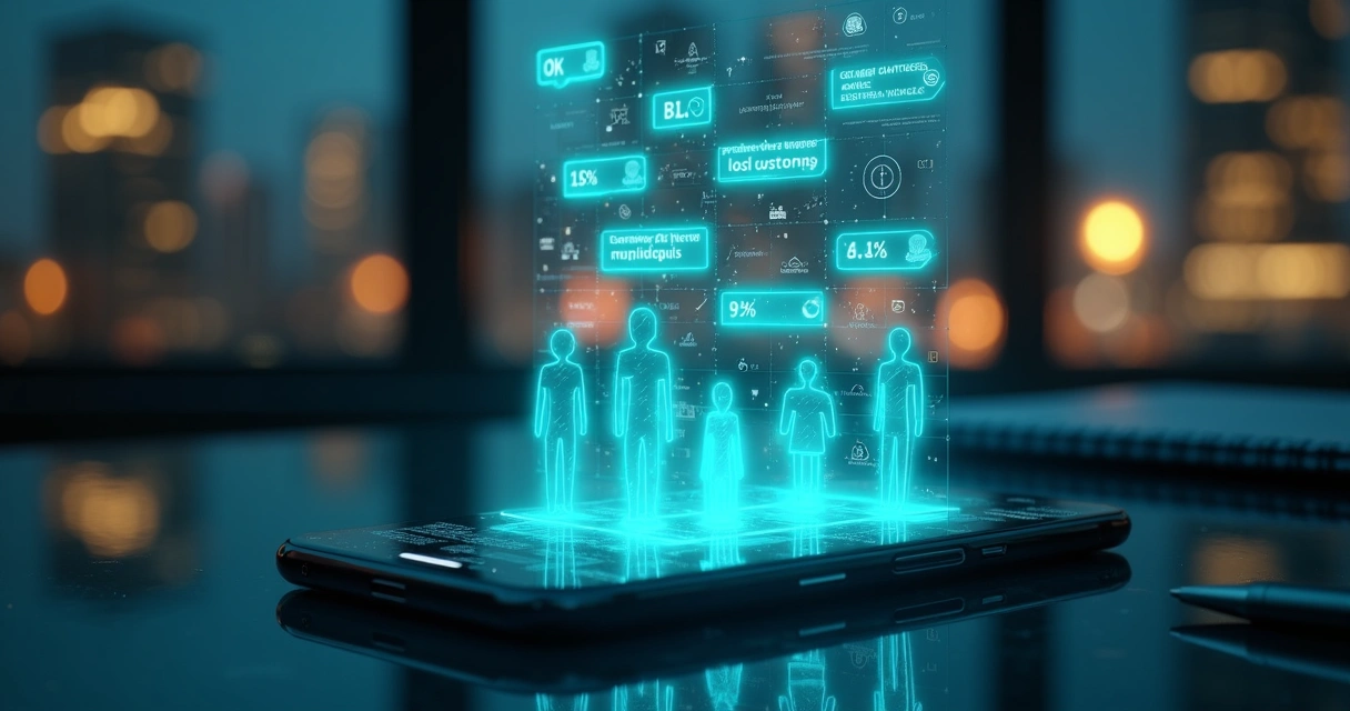 Análise de respostas rápidas em tela de smartphone com oportunidades destacadas por IA 