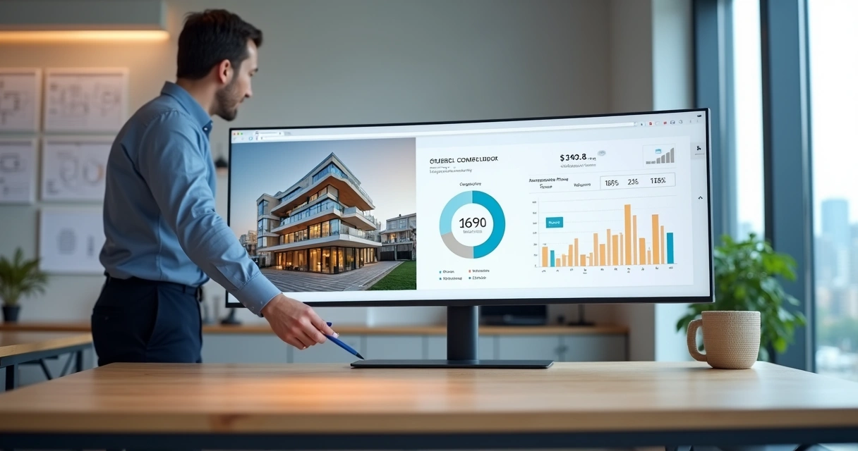 Painel com IA sugerindo preço de anúncio imobiliário 