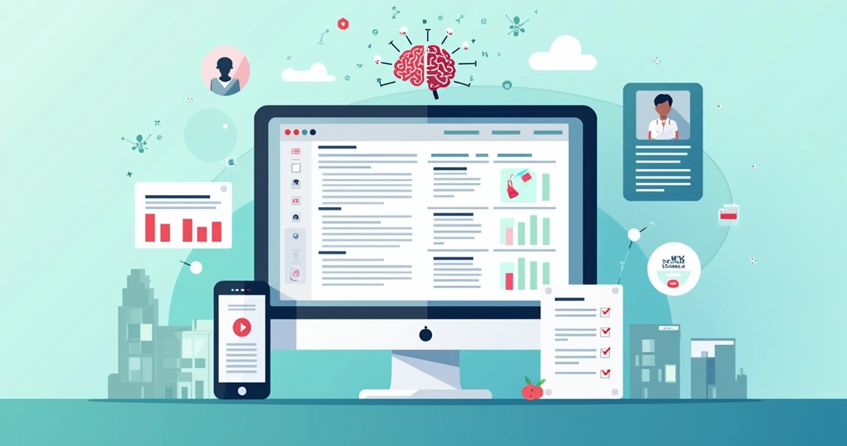 Dashboard de IA destacando e corrigindo erros em formulário cirúrgico digital 