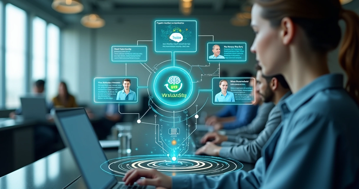 IA roteando conversas do WhatsApp para diferentes membros da equipe 