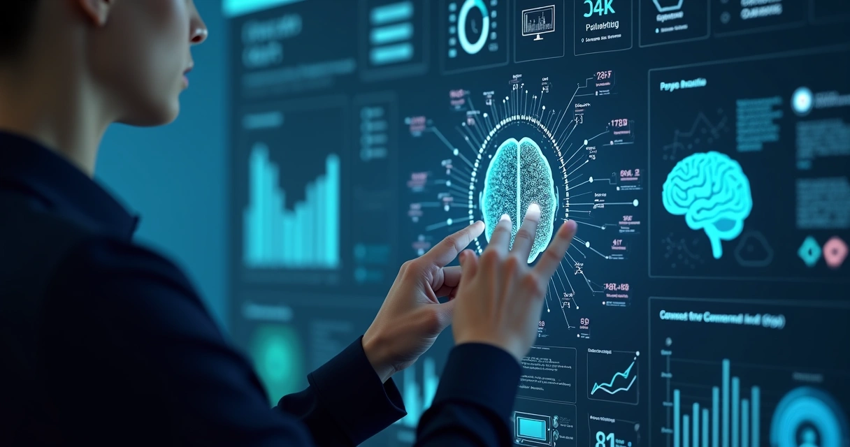 Representação de inteligência artificial personalizando experiência do usuário em SaaS