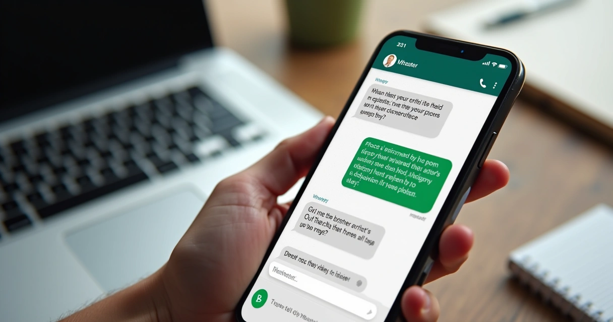 Sugestões rápidas de IA em tela de WhatsApp, lista de recomendações e ideias para o dia a dia 