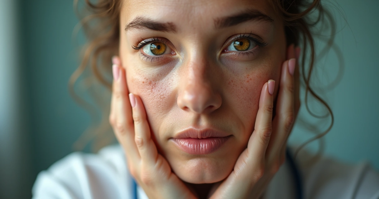 Pessoa com pele e olhos amarelados por icterícia 