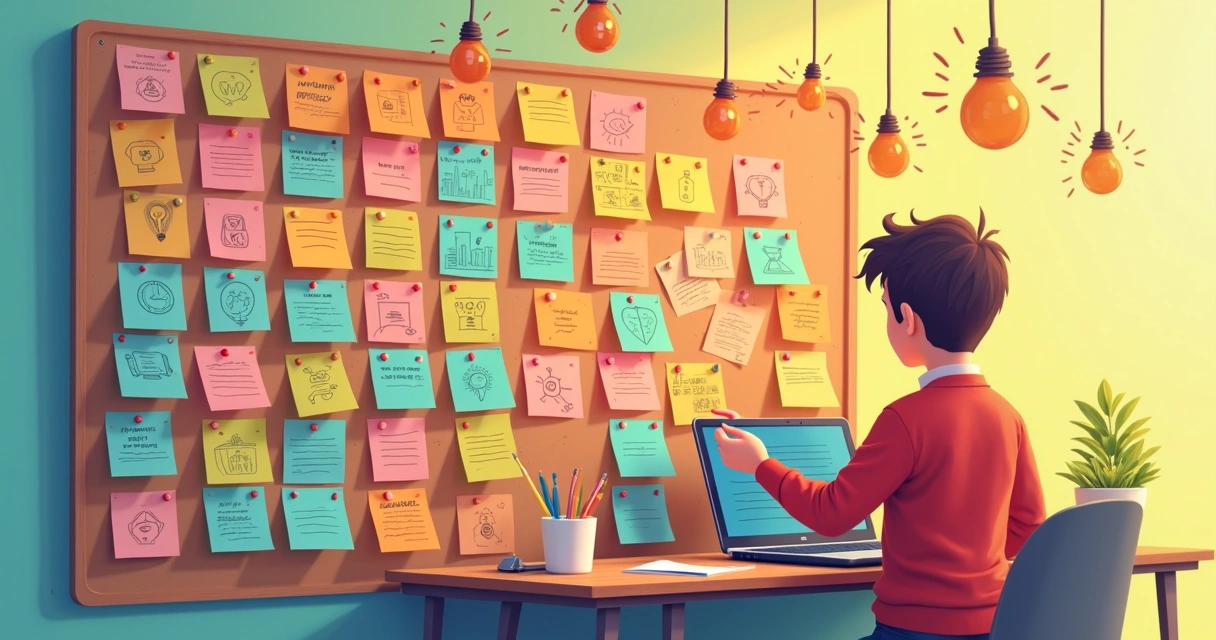 Quadro de ideias criativas para micro SaaS