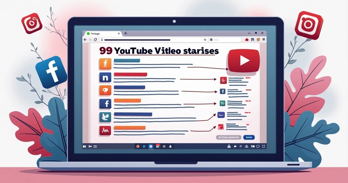 Lista de ideias para vídeos virais no YouTube apresentada de forma visual e interativa
