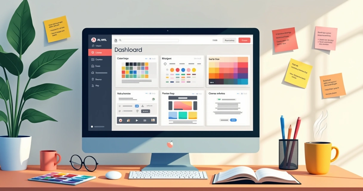 Painel de plataforma de cursos mostrando customização de identidade visual 