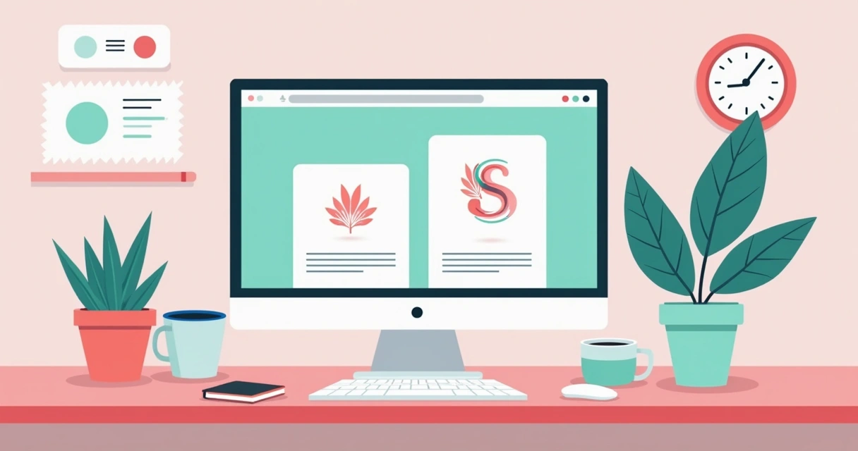 Ajuste moderno de identidade visual na mesa de trabalho 