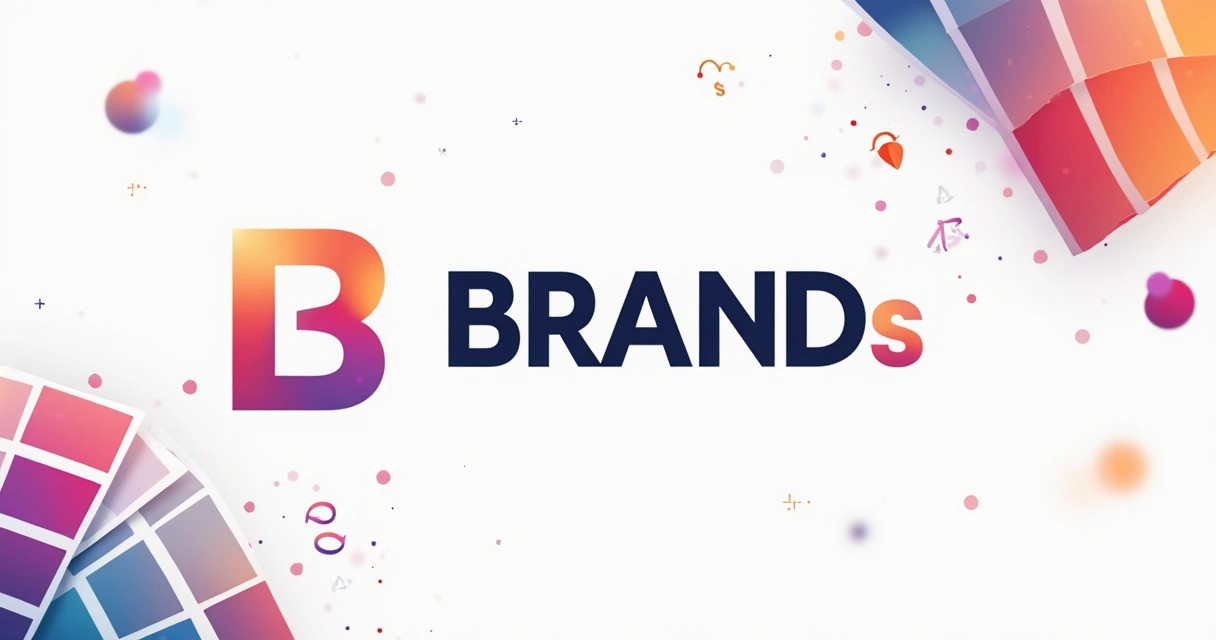 Logo estilizado, paleta de cores, tipografia digital em fundo clean 