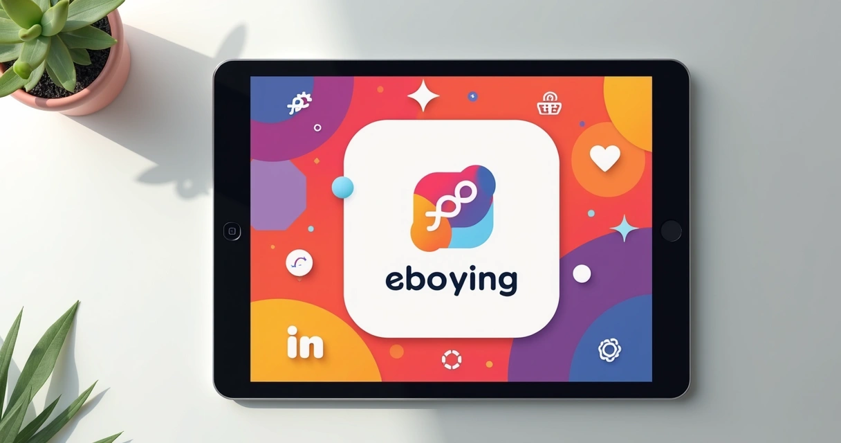 Página de e-book mostrando capa colorida com ícones e padrões gráficos 