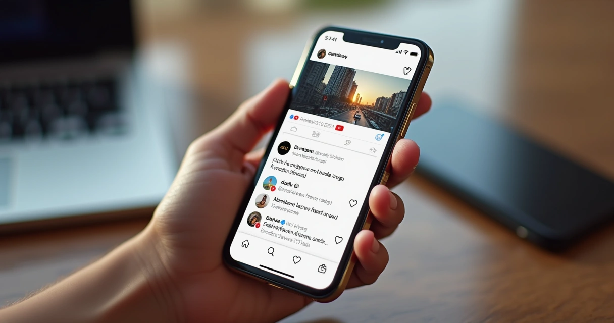 Feed de rede social com identidade visual consistente e marcante 