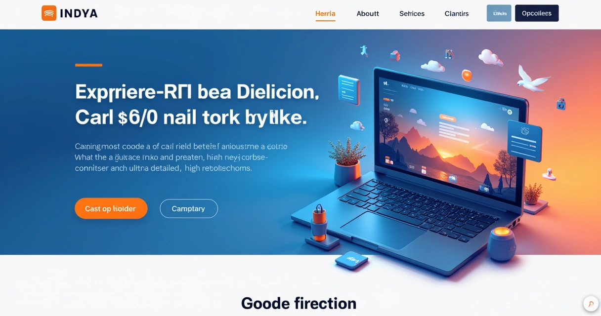 Landing page com elementos de identidade visual, cores e logotipo integrados ao design 