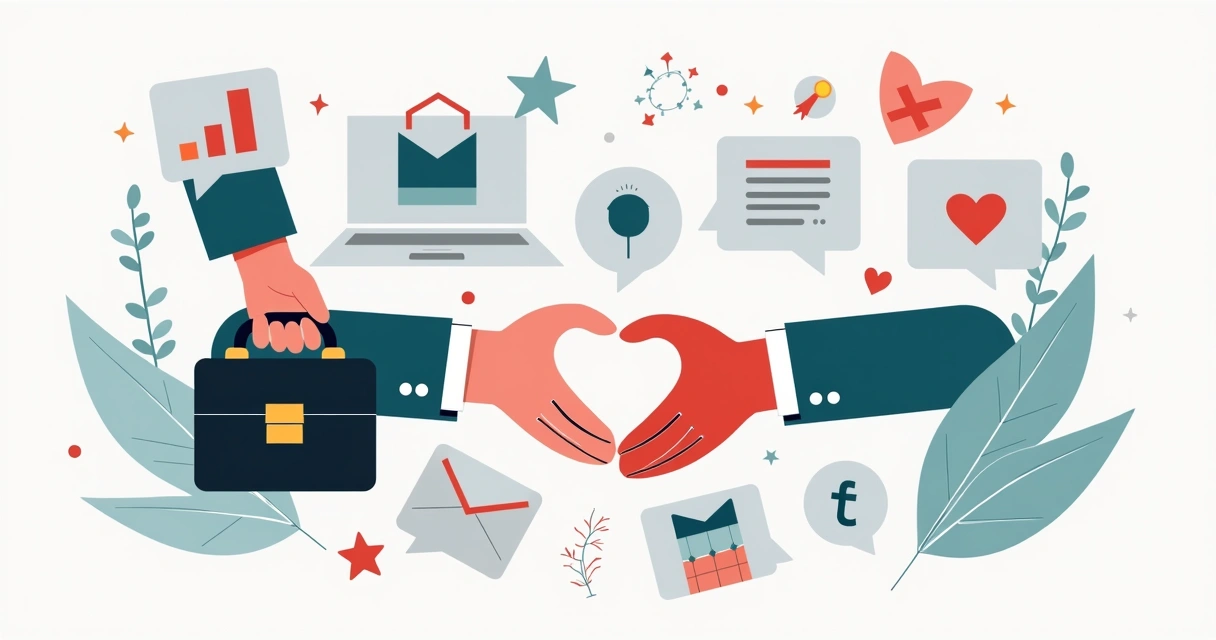 Elementos visuais conectando marca pessoal e empresarial 