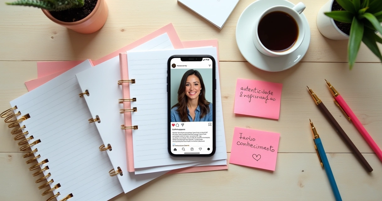 Elementos visuais de identidade pessoal digital de uma mulher 