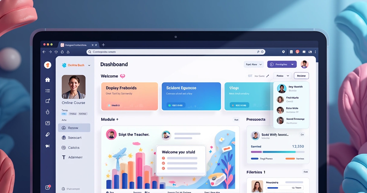 Área de membros de curso digital personalizada 