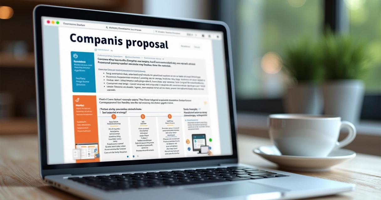 Proposta digital colorida e personalizada com logo da empresa 