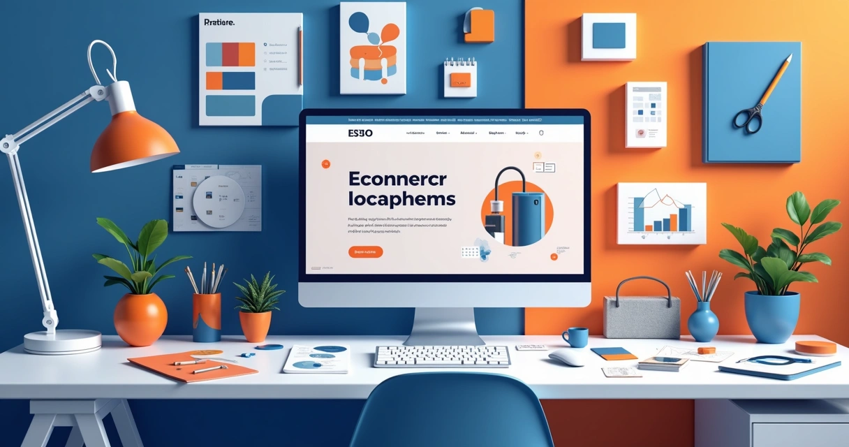 Elementos de identidade visual alinhados em site de ecommerce