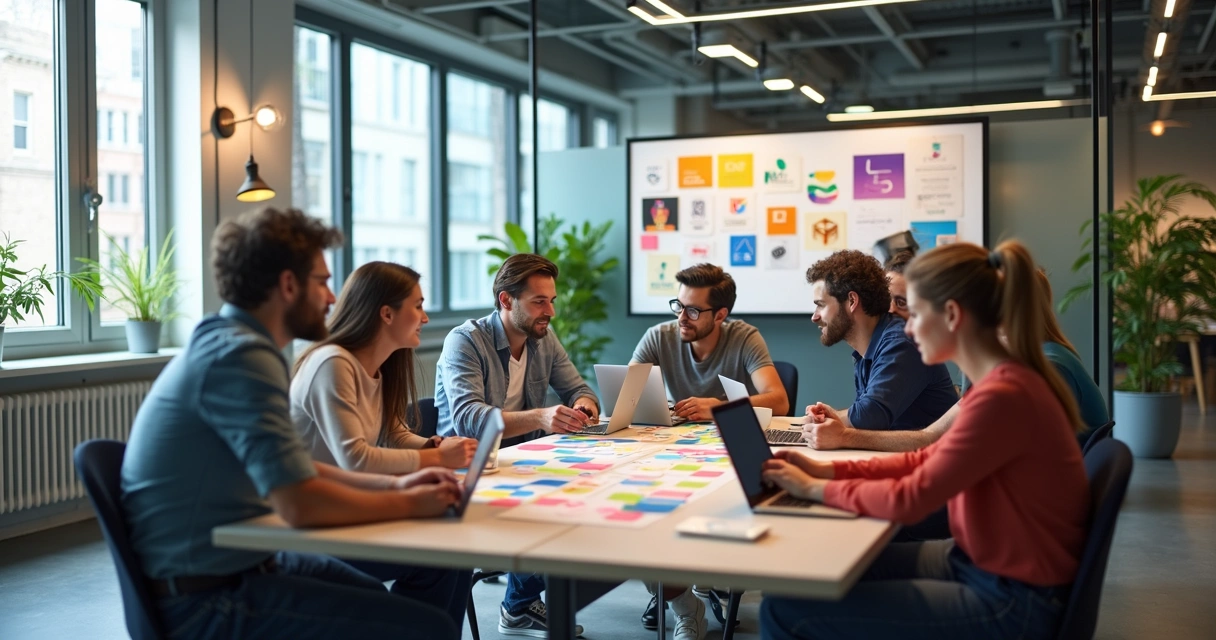 Exemplo de identidade visual tecnológica bem projetada 