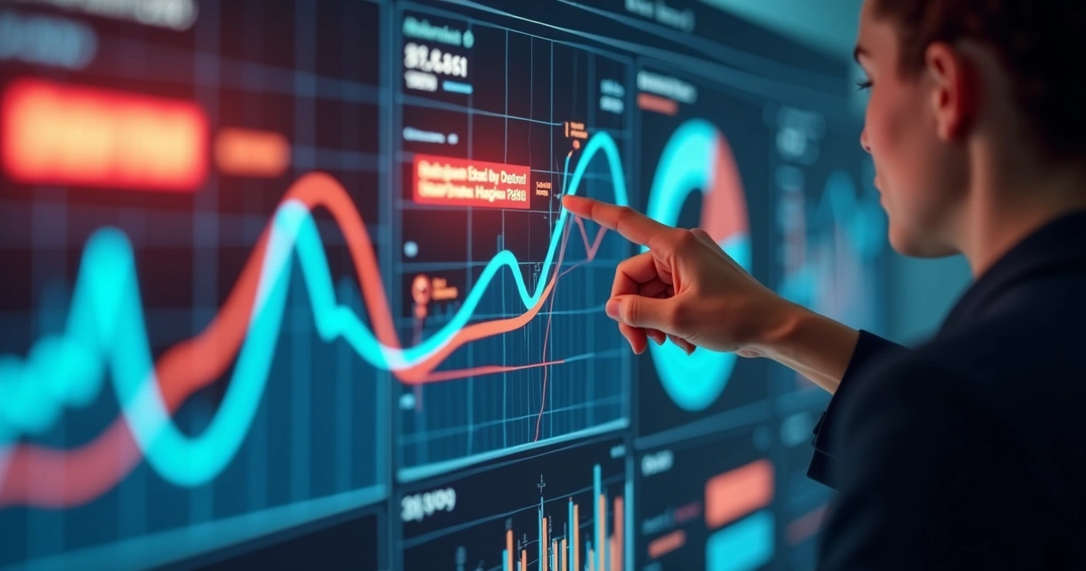 Visualização de gargalos em fluxo de vendas com gráficos e indicadores 