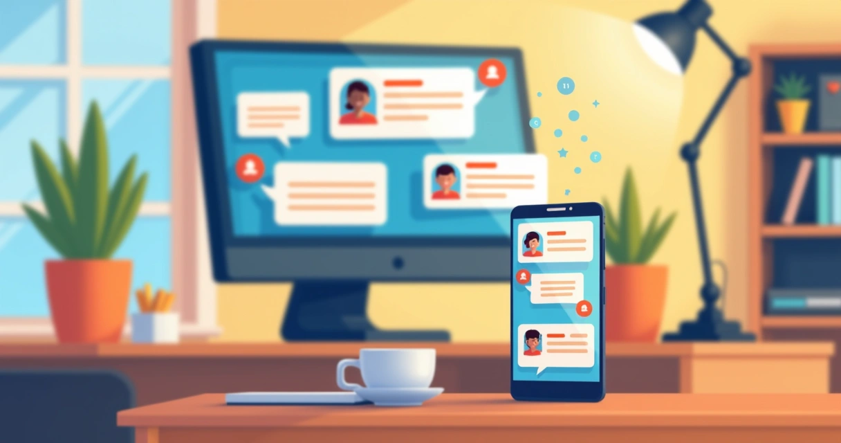 Chatbot conversando com cliente via mensagem no celular