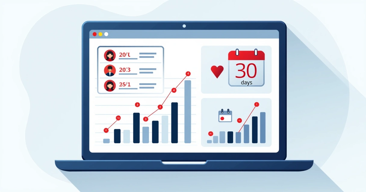 Ilustração de gráfico mostrando aumento do churn em loja virtual 