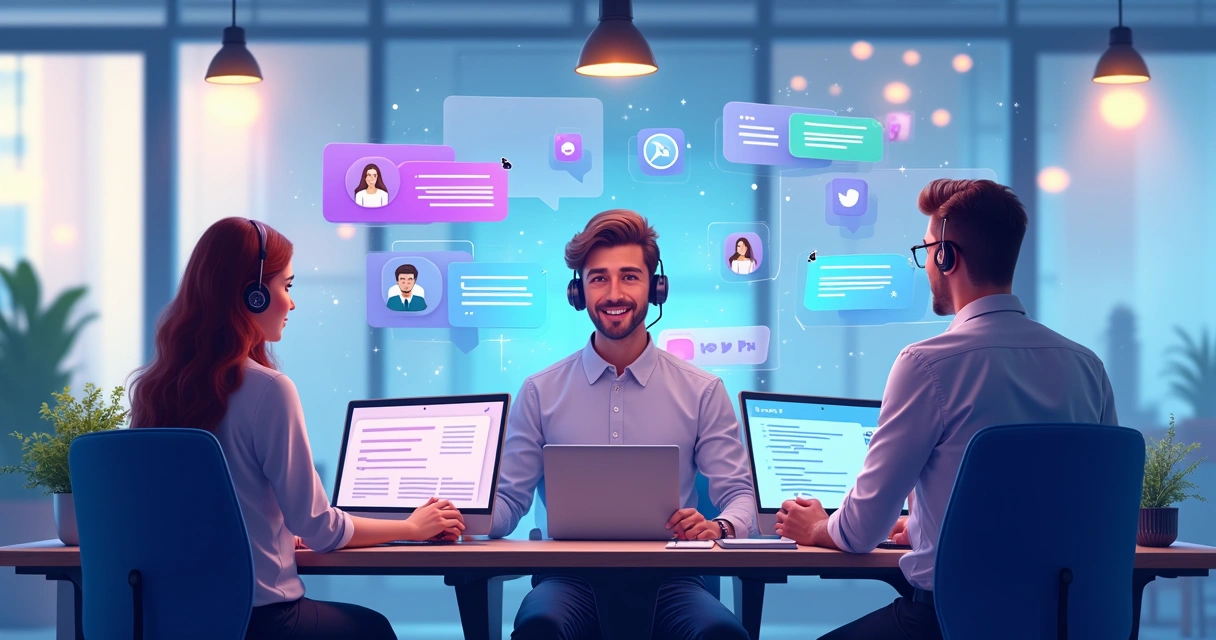 Inteligência artificial otimizando atendimento centralizado 