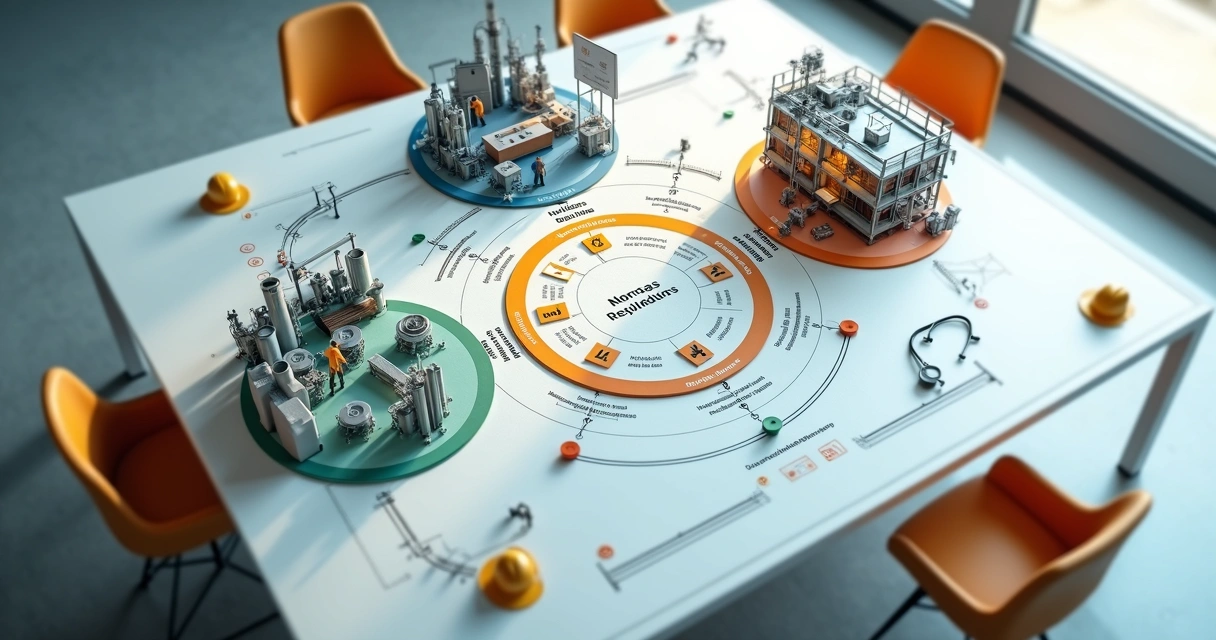 Diagrama de Normas Regulamentadoras conectado a diferentes ambientes de trabalho 