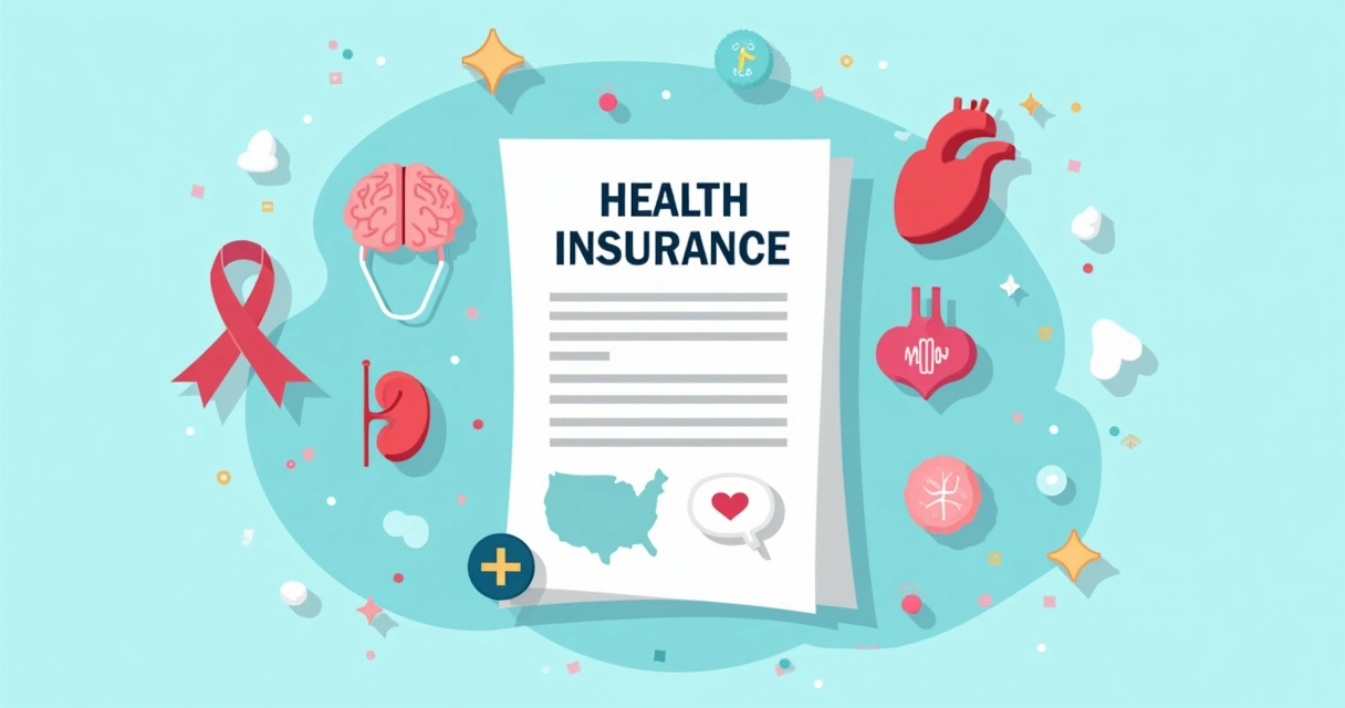 Ilustração de apólice de seguro destacando doenças graves cobertas 