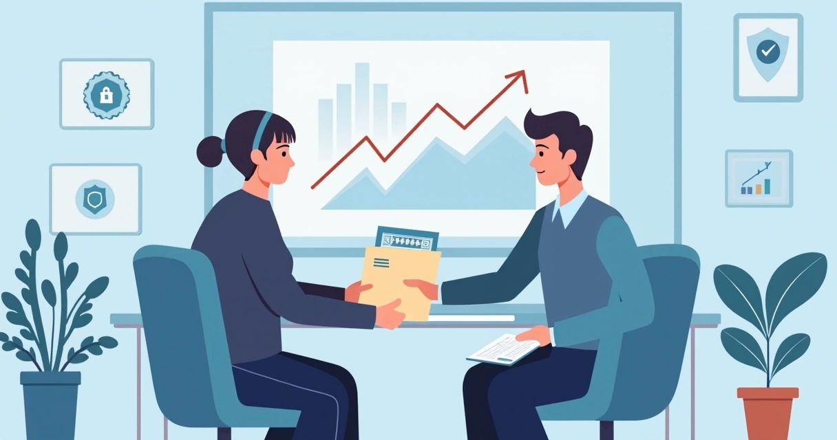 Ilustração de transferência de patrimônio entre gerações em ambiente corporativo 