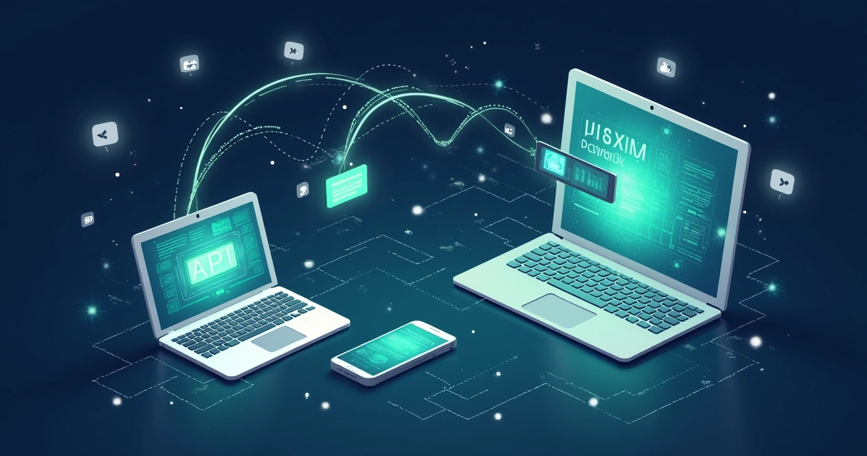 Representação gráfica de webhook enviando informações para sistemas