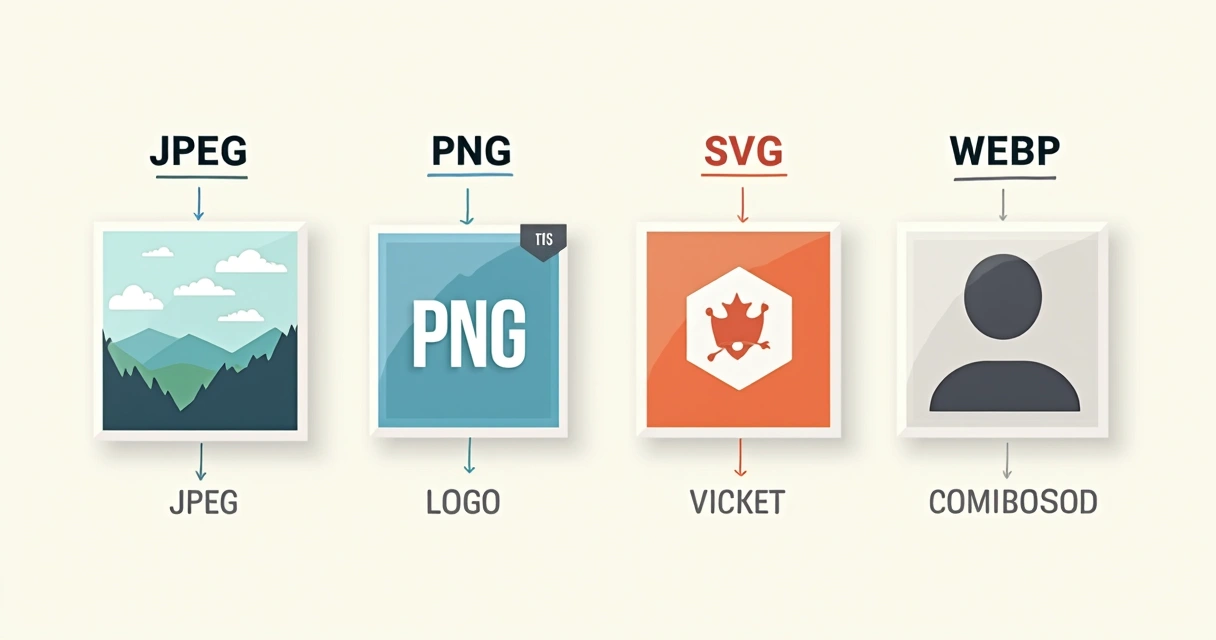 Comparison of image formats such as JPEG, PNG, SVG, and WebP 