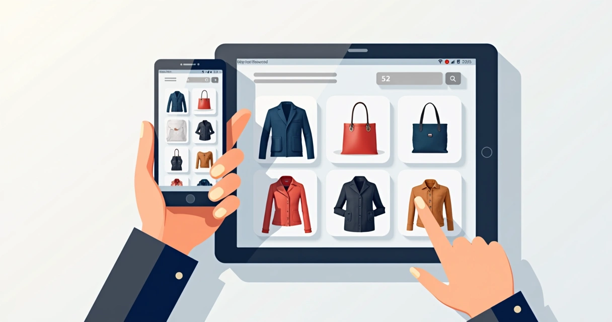 Fotos de produtos em alta qualidade alinhadas em catálogo digital 